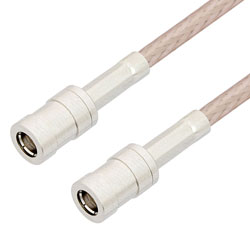 Picture of SMB Plug to SMB Plug Cable Assembly using RG316-DS Coax, 1 FT