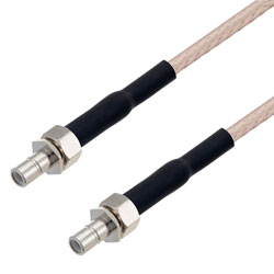 Picture of SMB Jack to SMB Jack Cable Assembly using RG316-DS Coax, 0.5 FT with HeatShrink