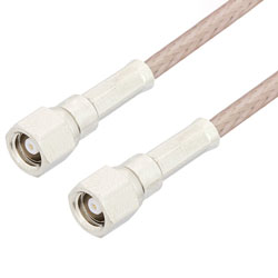 Picture of SMC Plug to SMC Plug Cable Assembly using RG316-DS Coax, 0.5 FT , LF Solder