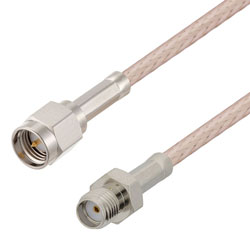 Picture of SMA Male to SMA Female Cable Assembly using RG316-DS Coax, 0.5 FT