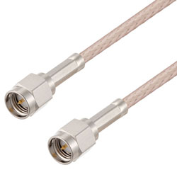 Picture of SMA Male to SMA Male Cable Assembly using RG316-DS Coax, 0.5 FT