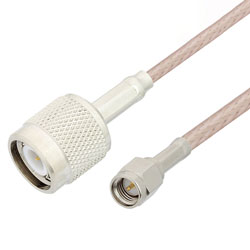 Picture of SMA Male to TNC Male Cable Assembly using RG316-DS Coax, 1.5 FT , LF Solder