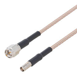 Picture of SMA Male to MCX Jack Cable Assembly using RG316-DS Coax, 1.5 FT