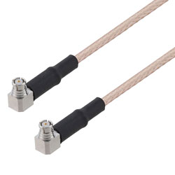 Picture of SMP Plug Right Angle to SMP Plug Right Angle using RG316 Coax Cable in 24 Inches