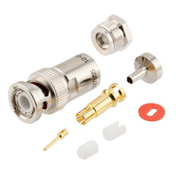Picture of 78 Ohm TRB 3-Slot Plug 1553 Connector Clamp/Solder Attachment for M17/176-00002