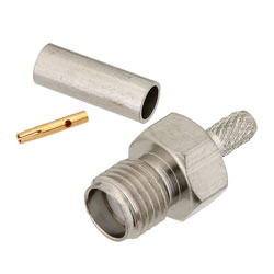 Picture of 18 GHz SMA Female Connector Crimp/Solder Attachment for RG188-DS, RG316-DS