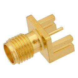Picture of 18 GHz SMA Female Connector Solder Attachment .031 inch End Launch PCB