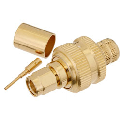Picture of 12.4 GHz RP SMA Male Connector Crimp/Solder Attachment for 400 Series, 405 Series, LMR-400, LMR-400-DB, LMR-400-UF, 0.400 inch