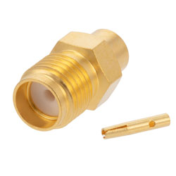 Picture of 18 GHz SMA Female Connector Solder Attachment for .141 Semi-Rigid, LC141TB, LC141TBJ, RG402
