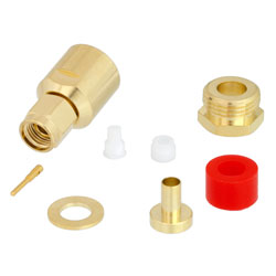 Picture of 12.4 GHz SMA Male Connector Clamp/Solder Attachment for RG58, RG303, LMR-195, 195 Series