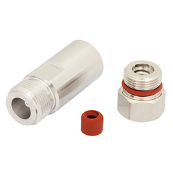 Picture of N Female Low PIM Connector Clamp/Non-Solder Contact Attachment for 1/4 inch Superflexible, IP67 Rated
