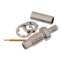 Picture of SMC Jack Bulkhead Mount Connector Crimp/Solder Attachment for RG188-DS, RG316-DS, .177 inch D Hole