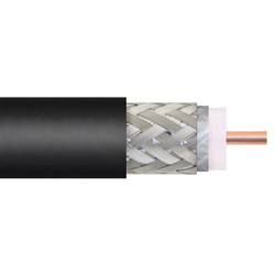 Picture of 75 Ohm Low Loss Flexible LMR-400-75 Indoor / Outdoor Rated Coax Cable Double Shielded with Black PE Jacket By The Foot