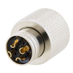 Picture of M12 4 Position D-code Mold Connector, Female, Shielded