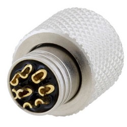 Picture of M12 8 Position A-code Mold Connector, Female, Shielded