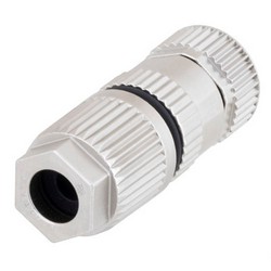 Picture of Shielded M12 4 Pin A-Code Female Field Termination Connector, 26-22AWG