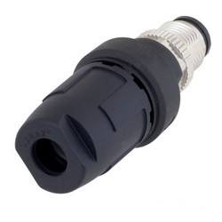 Picture of M12 4 Pin A-Code Male Field Termination Connector, 20-17AWG