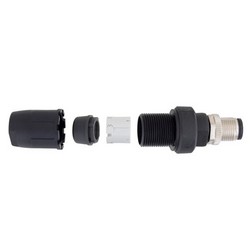 Picture of M12 4 Pin A-Code Male Field Termination Connector, 20-17AWG