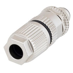 Picture of Shielded M12 4 Pin A-Code Male Field Termination Connector, 26-22AWG