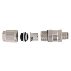 Picture of Shielded M12 4 Pin A-Code Male Field Termination Connector, 26-22AWG