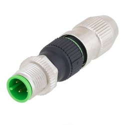 Picture of M12 4 Pin A-Code Male Field Termination Connector, 23-20AWG