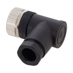 Picture of M12 8 Pin A-Code Female Right Angle Field Termination Connector, 24-20AWG