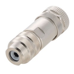 Picture of Shielded M12 8 Pin A-Code Female Field Termination Connector, 24-20AWG