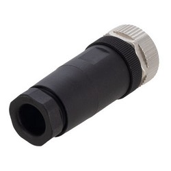 Picture of M12 8 Pin A-Code Female Field Termination Connector, 24-20AWG