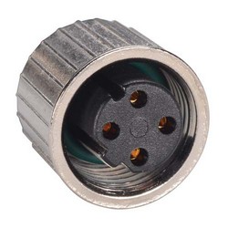Picture of M12 4 Position D-Coded Male/Female Cable Assembly, 0.5m