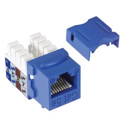 Picture of Category 5E Keystone Jack 110/RJ45 EIA568A/B Blue