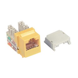 Picture of OCC Category 5E Keystone Jack 110/RJ45 EIA568A/B Yellow