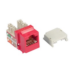 Picture of OCC Category 6 Keystone Jack 110/RJ45 EIA568A/B Red
