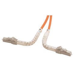 Picture of MPO Male to 12x Flex LC Fan-out, 12 Fiber Ribbon, OM1 62.5/125 Multimode, OFNR Jacket, Orange, 0.5m