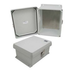 Picture of 10x8x5 Inch UL® Listed Weatherproof NEMA 4X Enclosure with Blank Aluminum Mounting Plate