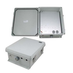 Picture of 12x10x5 Inch Weatherproof NEMA Enclosure with Aluminum Mounting Plate