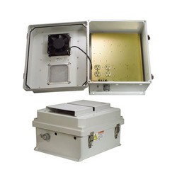 14x12x7 Inch 120 VAC Weatherproof Enclosure with Cooling Fan