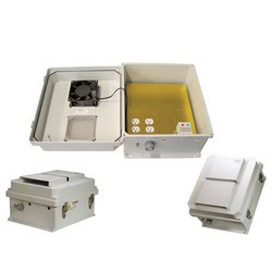 Picture of 14x12x7 Inch 120 VAC Weatherproof Enclosure w/User Adjustable Fan/Heat Controller