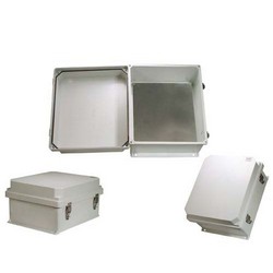 Picture of 14x12x7 Inch Weatherproof NEMA 4X Enclosure with Blank Aluminum Mounting Plate