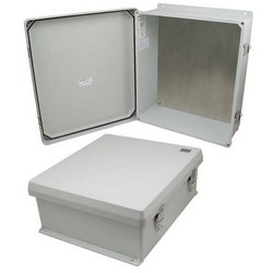Picture of 16x14x6 Inch UL® Listed Weatherproof NEMA 4X Enclosure with Blank Aluminum Mounting Plate