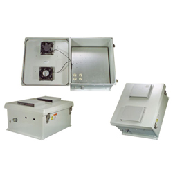 Picture of 18x16x8 Inch 120 VAC Weatherproof Enclosure with Power Saver Solid State Fan Controller