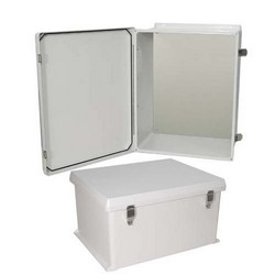 Picture of 20x16x11 Inch NEMA 4X Rated Weatherproof Enclosure with Blank Non-Metallic Mounting Plate