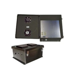 Picture of 18x16x8 Inch 120VAC Black Weatherproof Enclosure w/ Solid State Cooling Fan Controller