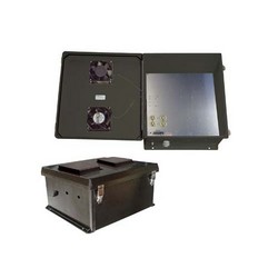 Picture of 18x16x8 Inch 120VAC Black Weatherproof Enclosure with Dual Cooling Fans