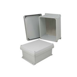 Picture of 10x8x5 Inch UL® Listed Weatherproof NEMA 4X Enclosure w/Aluminum Mounting Plate, Corner Screws