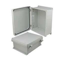 Picture of 12x10x5 Inch UL® Listed Weatherproof Industrial NEMA 4X Enclosure Only with Non-Metallic Hinges