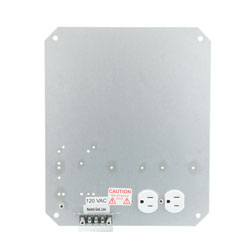 Picture of Assembled Replacement Mounting Plate for Polycarbonate 121006-100/ -10V Enclosures