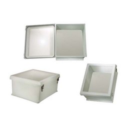 Picture of 18x16x8" UL® Listed Weatherproof Windowed NEMA 4X Enclosure with Blank Starboard Mounting Plate
