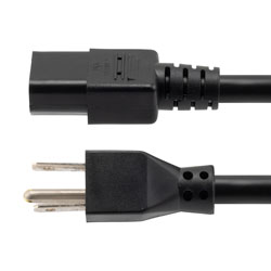 Picture of NEMA 5-15P - C13, SJTOW Power Cable, 125V, 15A, 6FT