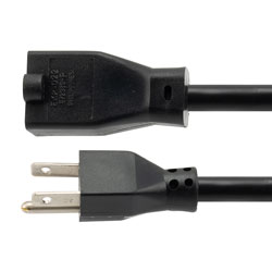 Picture of NEMA 5-15P - NEMA 5-15R, SJTOW Power Cable, 125V, 15A, 6FT