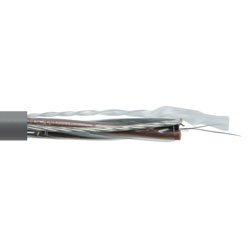 Picture of 600V Control Cable, USA Made, 2 Conductor 22AWG Stranded, Shielded, CSA FT4 AWM 2586 600VTROL VW-1 105C PVC Gray, 1000F